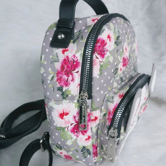 Betsey Johnson French Bulldog Mini Backpack with Matching Credit Card Wallet - Picture 6 of 16